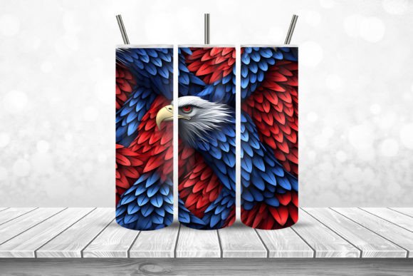 Download 3D Patriotic Eagle Tumbler Wrap PNG - Wrap Collection