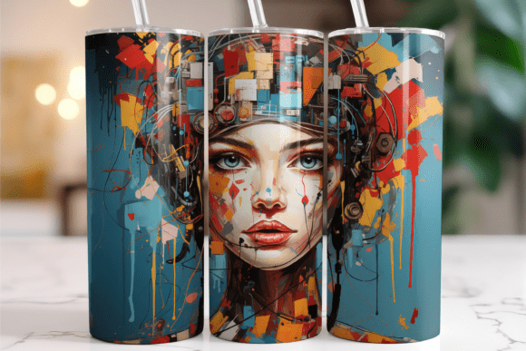 Download Cyberpunk Anime Girl Tumbler Wrap - Wrap Collection