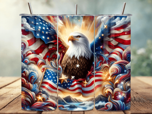 Download Abstract Patriotic Eagle Tumbler Wrap - Wrap Collection