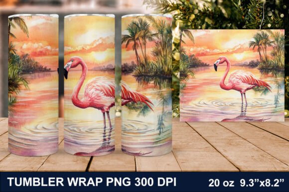 Download Summer Flamingo Tumbler Wrap - Wrap Collection