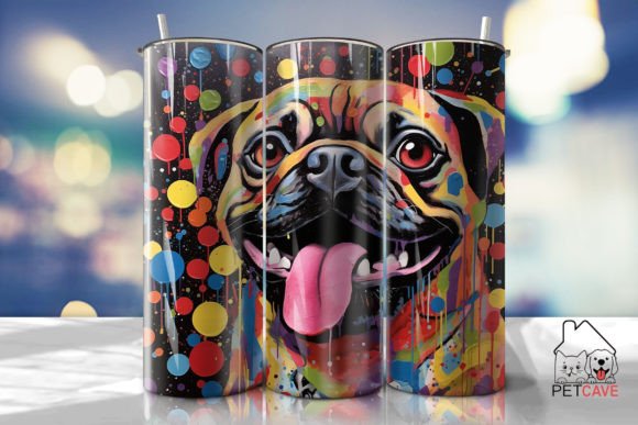 Download Pug Pop Art Fusion Tumbler Wrap - Wrap Collection