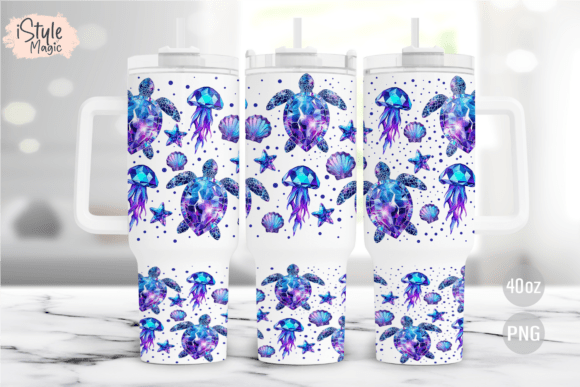 Download Rhinestone Sea Turtle 40oz Tumbler Wrap - Wrap Collection