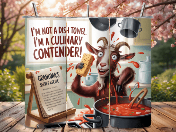 Download Contender Funny Goat Tumbler Wrap Design - Wrap Collection