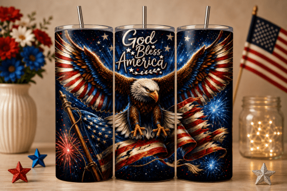Download God Bless America Eagle Tumbler Wrap PNG - Wrap Collection