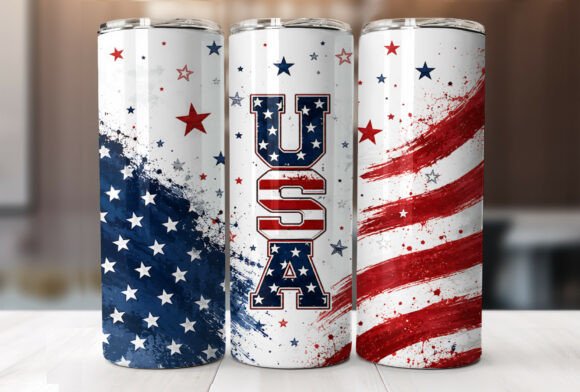 Download Patriotic USA Flag 20oz Tumbler Wrap PNG - Wrap Collection