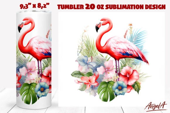 Download Flamingo Tumbler Wrap / Pink Flamingo - Wrap Collection