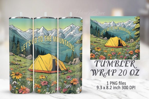 Download Mountains Tumbler Sublimation Wrap PNG - Wrap Collection