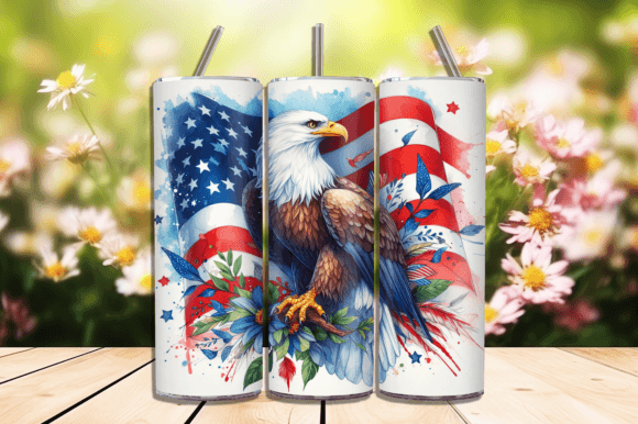 Download Eagle USA Flag Patriotic Tumbler Wrap - Wrap Collection