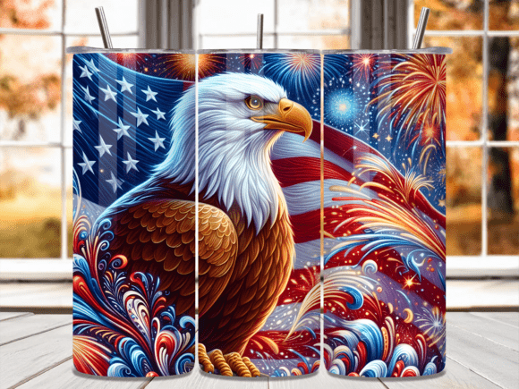 Download American Flag Fireworks Tumbler Wrap - Wrap Collection