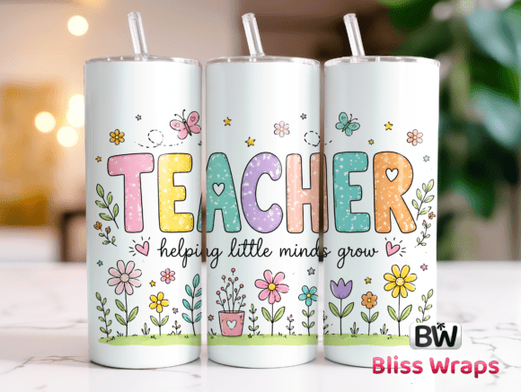 Download Pastel Teacher Tumbler Wrap PNG - Wrap Collection