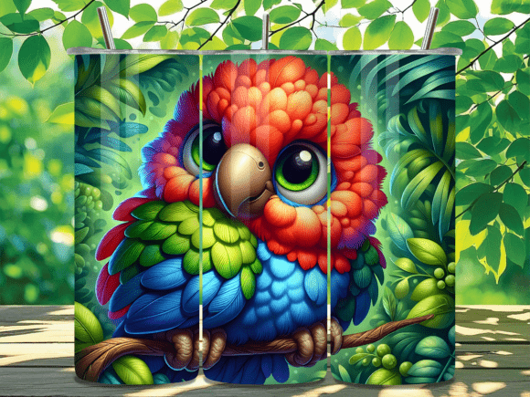 Download Baby Parrot Jungle Bird Tumbler Wrap PNG - Wrap Collection