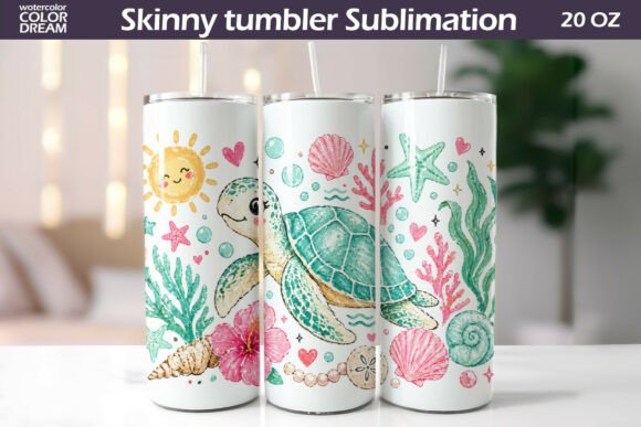 Download Sea Turtle Tumbler Wrap - Wrap Collection