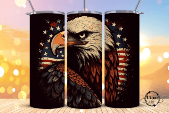 Download Patriotic Eagle Tumbler Wrap PNG - Wrap Collection
