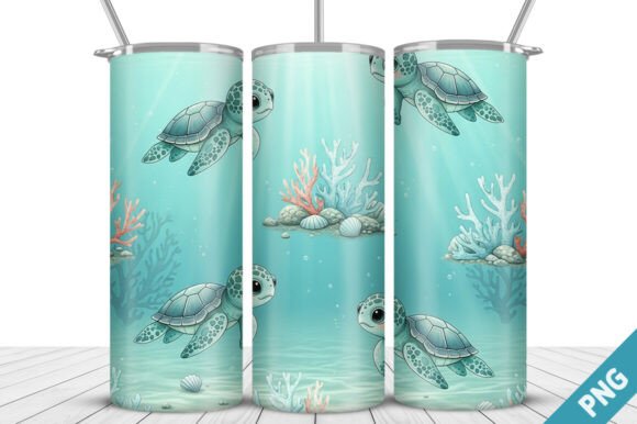 Download Ocean Sea Turtle Tumbler Wrap - Wrap Collection