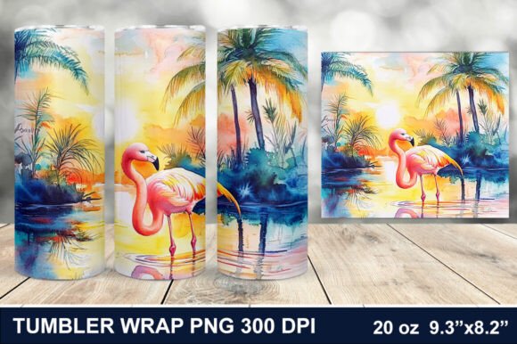 Download Summer Flamingo Tumbler Wrap - Wrap Collection