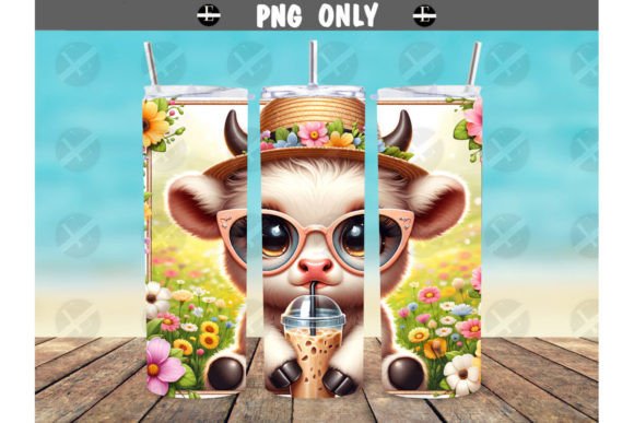 Download Highland Cow Summer Skinny Tumbler Wrap - Wrap Collection