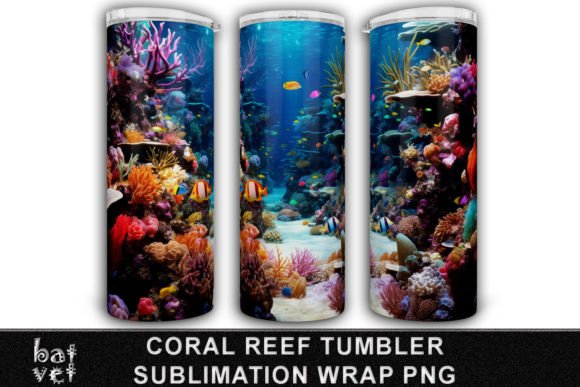 Download Coral Reef Tumbler Sublimation Wrap PNG - Wrap Collection