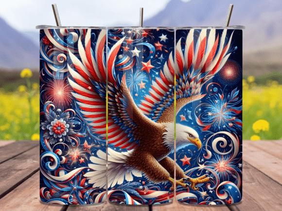 Download 4th of July Eagle Tumbler Wrap PNG - Wrap Collection