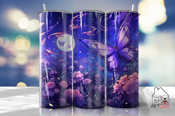 Download Anime Flower Art Tumbler Wrap - Wrap Collection