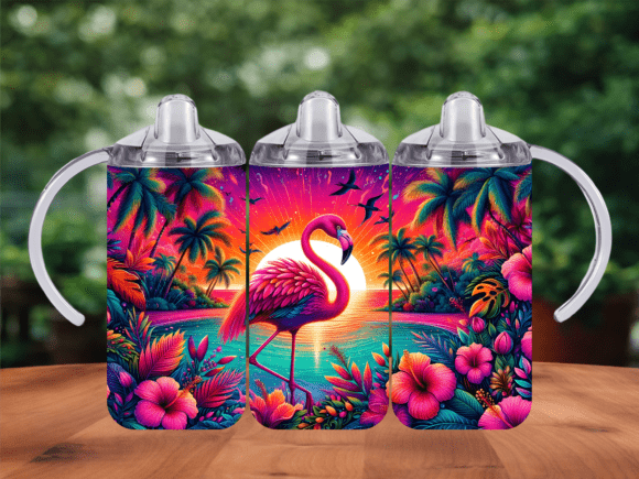 Download Tropical Flamingo Summer Tumbler Wrap - Wrap Collection