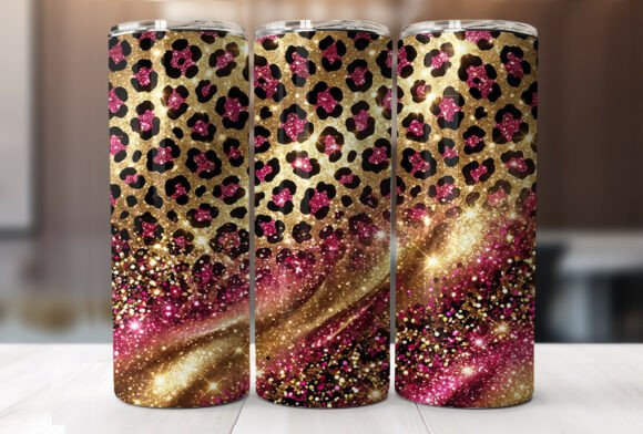 Download Hot Pink Leopard Glitter Tumbler Wrap - Wrap Collection