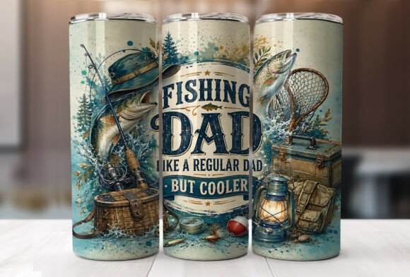 Download Fishing Dad Tumbler Wraps Sublimation - Wrap Collection