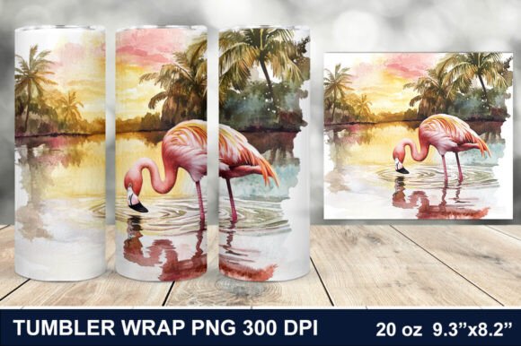 Download Summer Flamingo Tumbler Wrap - Wrap Collection