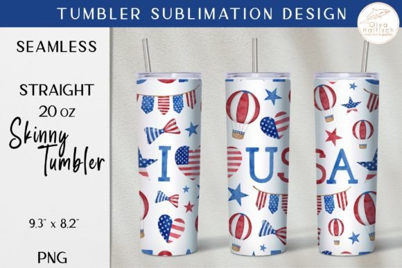Download I Love USA Tumbler Sublimation Wrap PNG - Wrap Collection