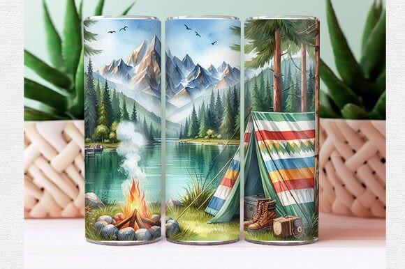 Download Summer Camping Tumbler Wrap - Wrap Collection