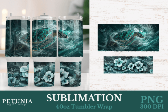 Download Sea Turtle 40oz Tumbler Wrap - Wrap Collection