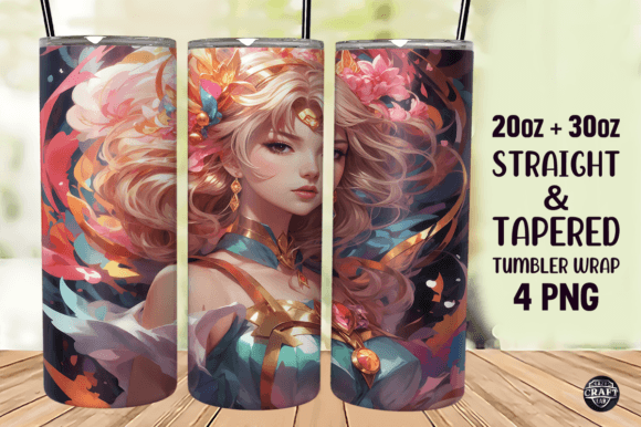 Download Girl Anime Art Tumbler Wrap 20oz Design - Wrap Collection