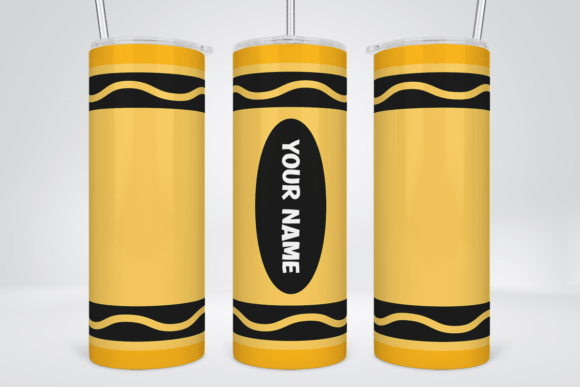 Download Crayon Add Your Own Name Tumbler Wrap - Wrap Collection