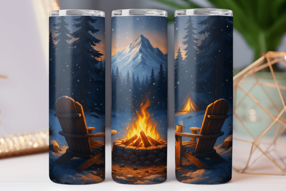 Download Camping Tumbler Wrap Skinny Design 20oz - Wrap Collection