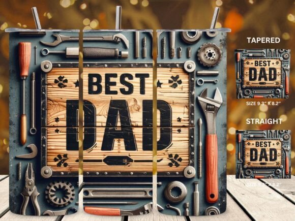 Download 20oz Best Dad Tumbler Wrap - Wrap Collection