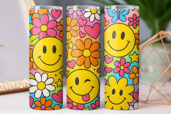 Download Daisy Smile Flower Tumbler Wrap Design - Wrap Collection
